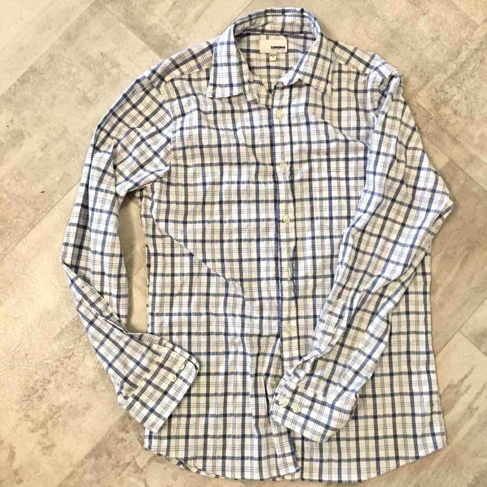 Young Men's Sonoma long sleeve plaid shirt